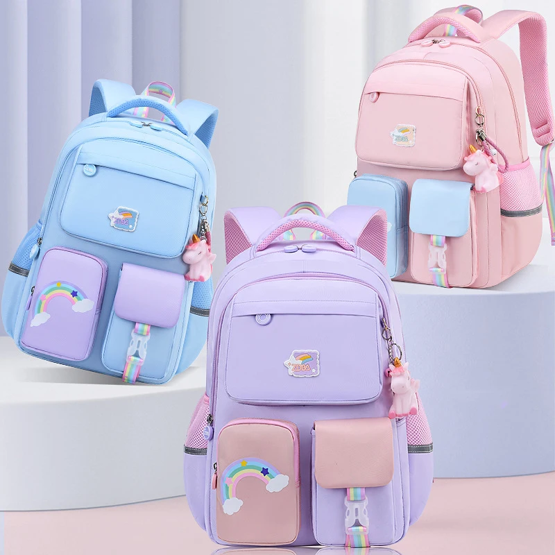 

Cute Elementary Backpack Waterproof School Backpack for Children Student Girls Kawaii Primary Schoolbag Mochila 2 Sizes