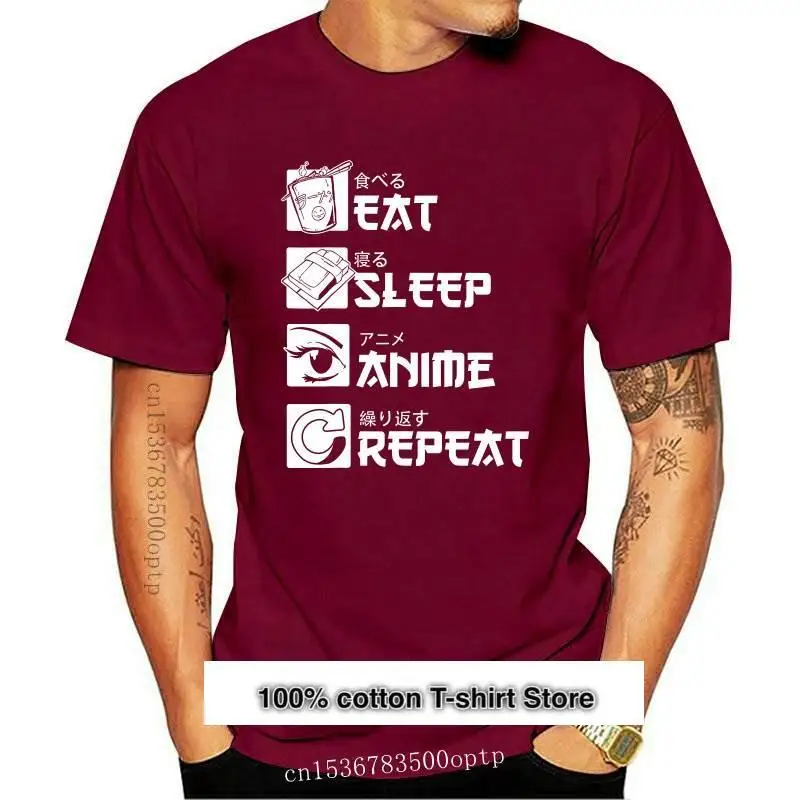 

Eat Sleep-Camiseta de Манга Аниме de japonesa, camiseta переключенная, подарок