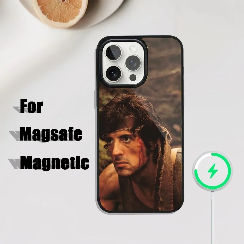 Чехол для телефона John R-Rambo iPhone 16 15 14 13 12 11 Plus Pro Max Mini Magsafe с магнитной беспроводной