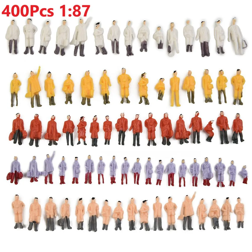 

Model Trains 1:87 Painted Figures HO TT Scale Standing People Figures Mixed Color Pose Model Building Passengers Train Scenery
