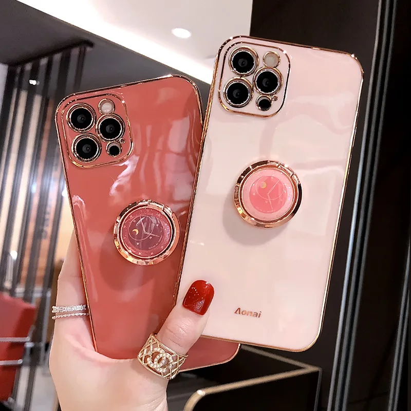 

Чехол-подставка с кольцом-держателем для IPhone 14 Pro 13 12 11 Pro MAX XS XR X 6 6s 7 8 Plus 12 Mini SE 20