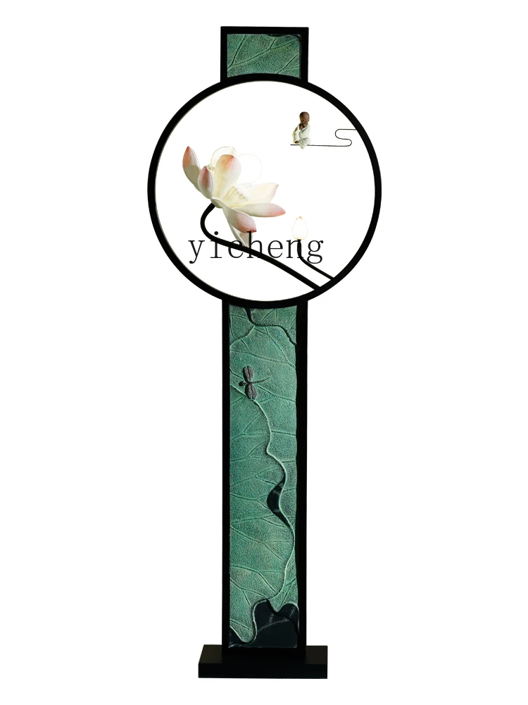 Tqh Креативный Новый Китайский Лотос напольная лампа Гостиная Кабинет чайная