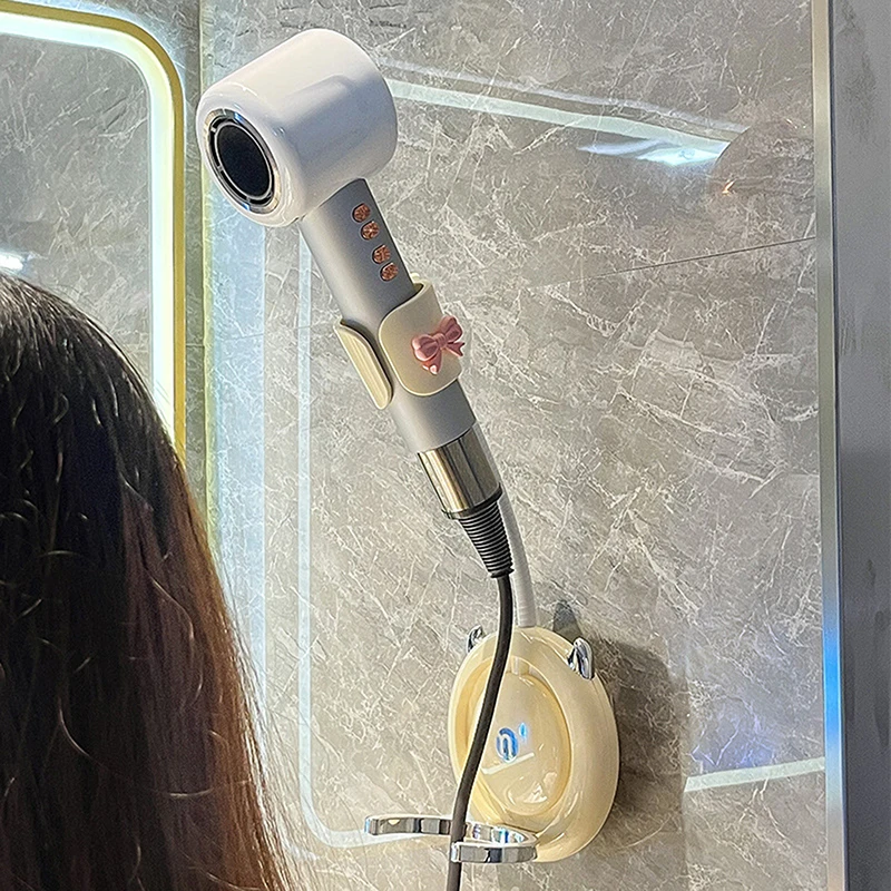 Универсальный держатель для фена без перфорации регулируемый настенный ленивых