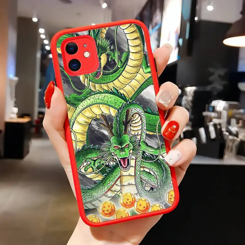 Cool Dragon-D-B-Manga Art Balls Z Anime Phone Case for iPhone 14 11 12 13 Mini Pro Max 8 7 Plus X XR XS MAX Translucent Matte