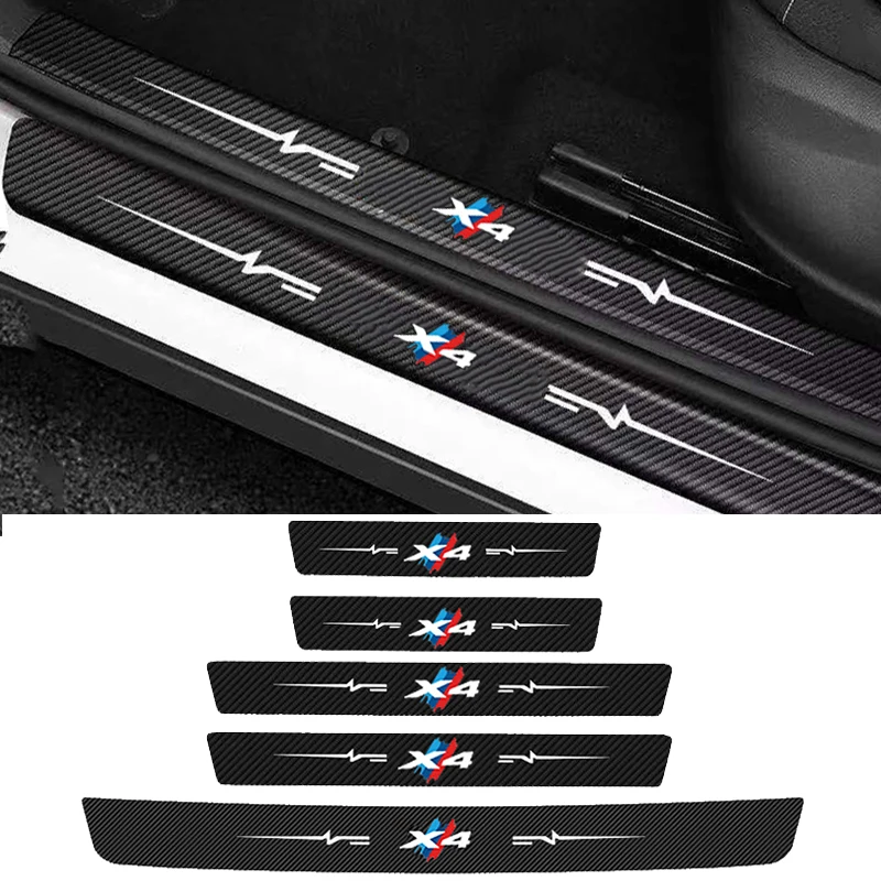 

Автомобильная наклейка из углеродного волокна защитная полоса для двери багажника Интерьер Для Bmw X4 эмблема логотип водонепроницаемая пленка наклейки автомобильные аксессуары