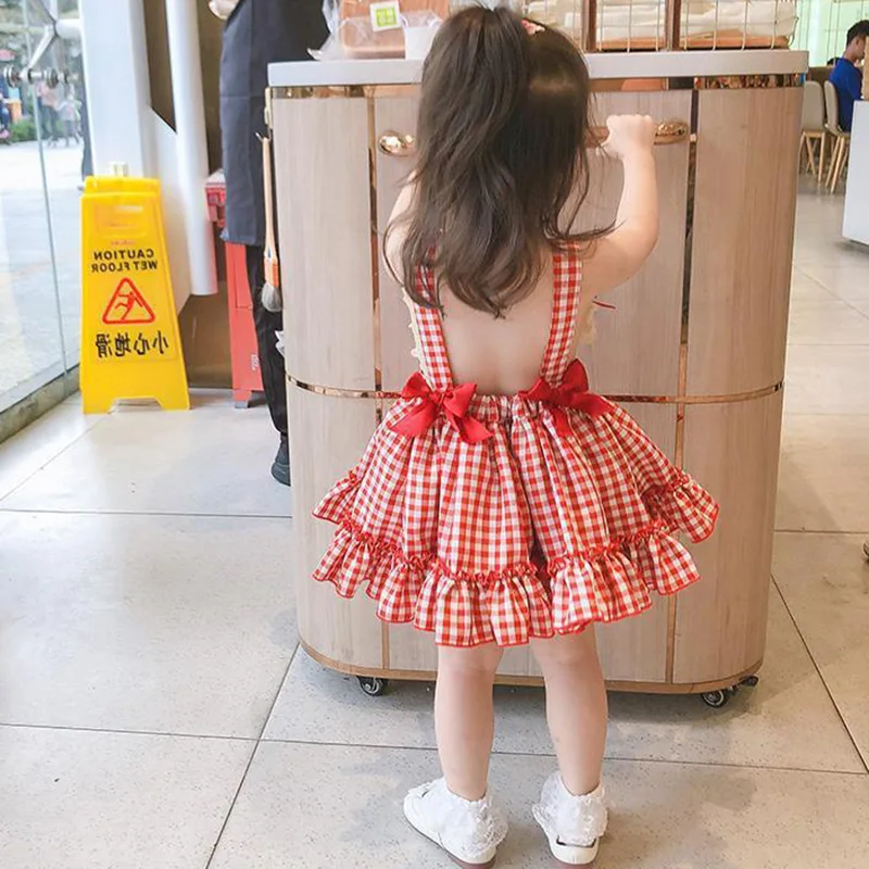 Baby Girl Sweet Dress Vestidos For Children's Casual Clothes Summer New Sleeveless Sling Lolita Kids Princess Party Dresses enlarge