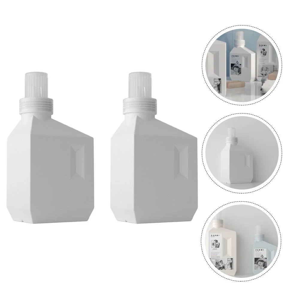 

2pcs Clothing Softener Bottle Empty Shampoo Bottle Laundry Detergent Holder Refillable Emulsion Bottle