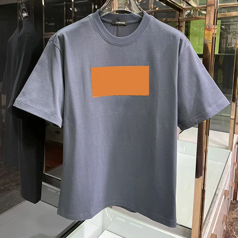 

Мужская хлопковая футболка с коротким рукавом, повседневная Дизайнерская футболка с круглым вырезом и надписью, 2022