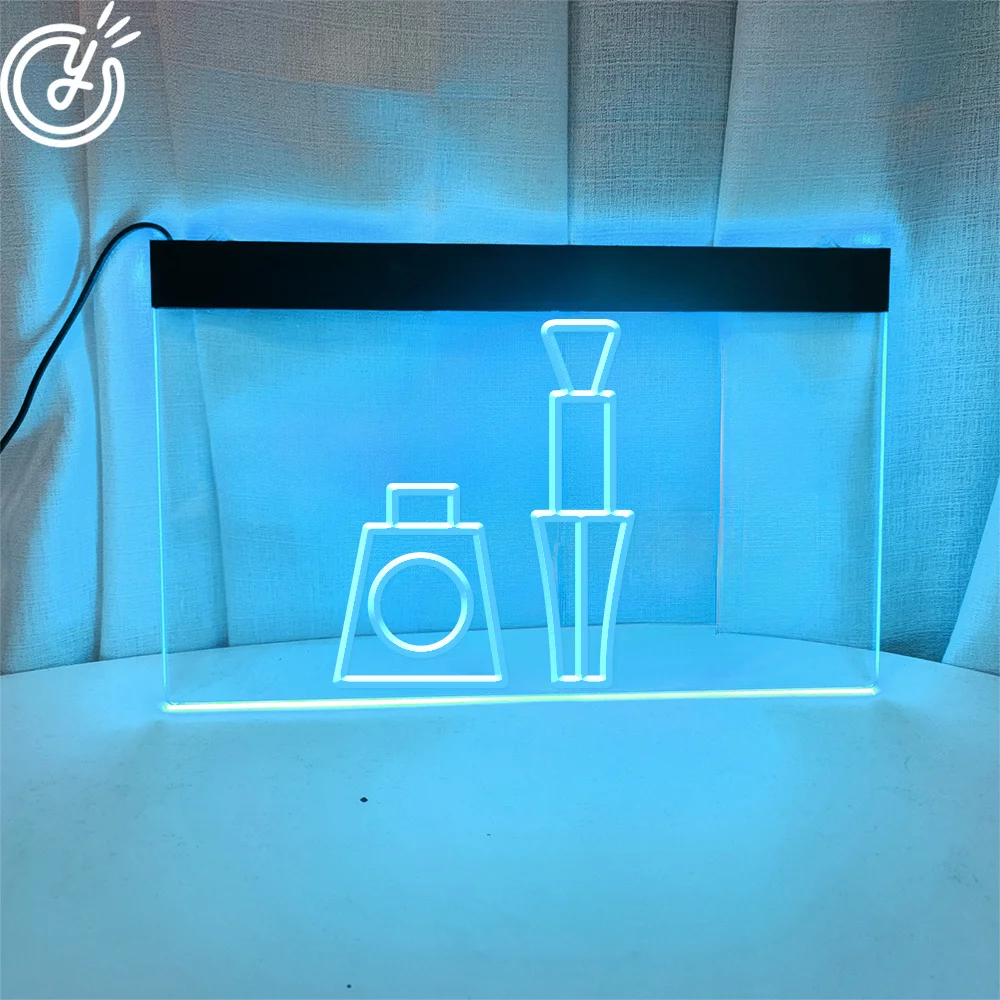 Маникюрный салон 3D резьба неоновая вывеска светодиодная бизнес для салона