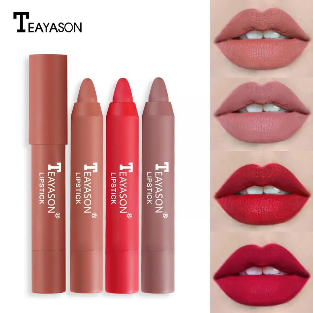 

12 Colors Velvet Matte Lipsticks Pencil Waterproof Red Long Cup Sexy Non-Stick Lip Makeup Stick Lasting Tint Pen Cosmetic L W0M0