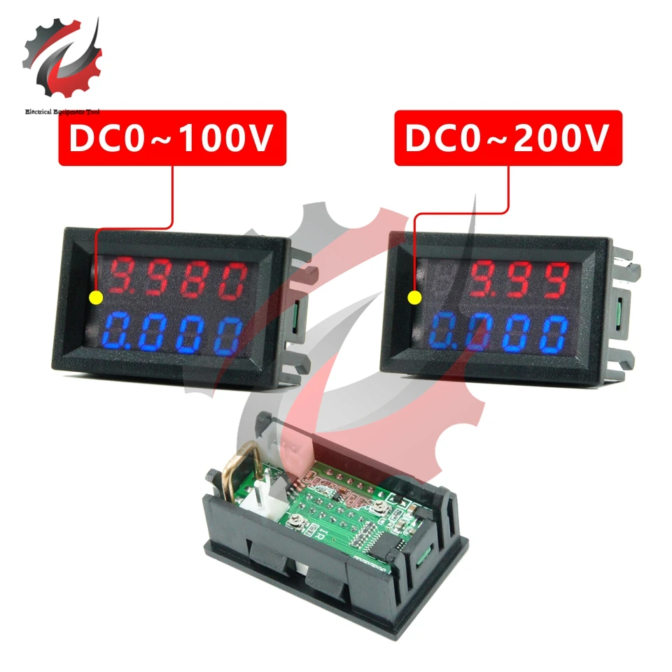 

Voltage Bit Meter Display Ammeter Red Digital Inch 0.28 Wires Current Voltmeter Dual Mini 4 5 Tester Blue