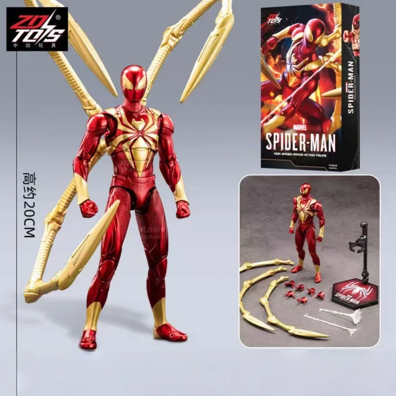 Фото Оригинальная фигурка ZD Toys Человек-паук 4: Новый Начало, Питер Паркер в улучшенном костюме, с подвижными суставами, коллекционная, подарок №3
