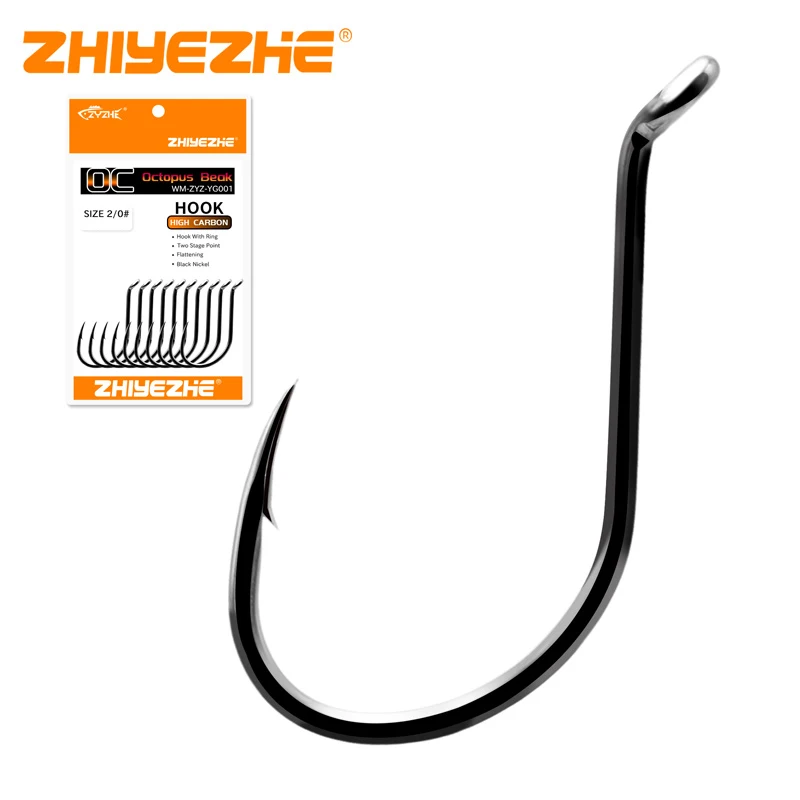 

ZYZ Fishing Hook 5H High Carbon Steel BKK Same 15 Sizes Tackle Saltwater Freshwater Fishhooks Accessories Sea Fishing-Hooks