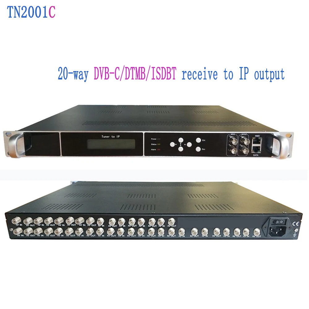 Фото 20-канальный спутниковый тюнер DVB-S2 DVB-C DVB-T ISDBT для IP-шлюза, незаменимый для систем радиовещания и телевещания №2