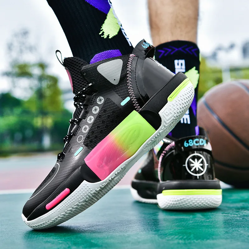 Professional Mesh Breathable Men's Basketball Shoes High-quality Non-Slip Women Basketball Sneakers Comfortable Men Sports Shoes