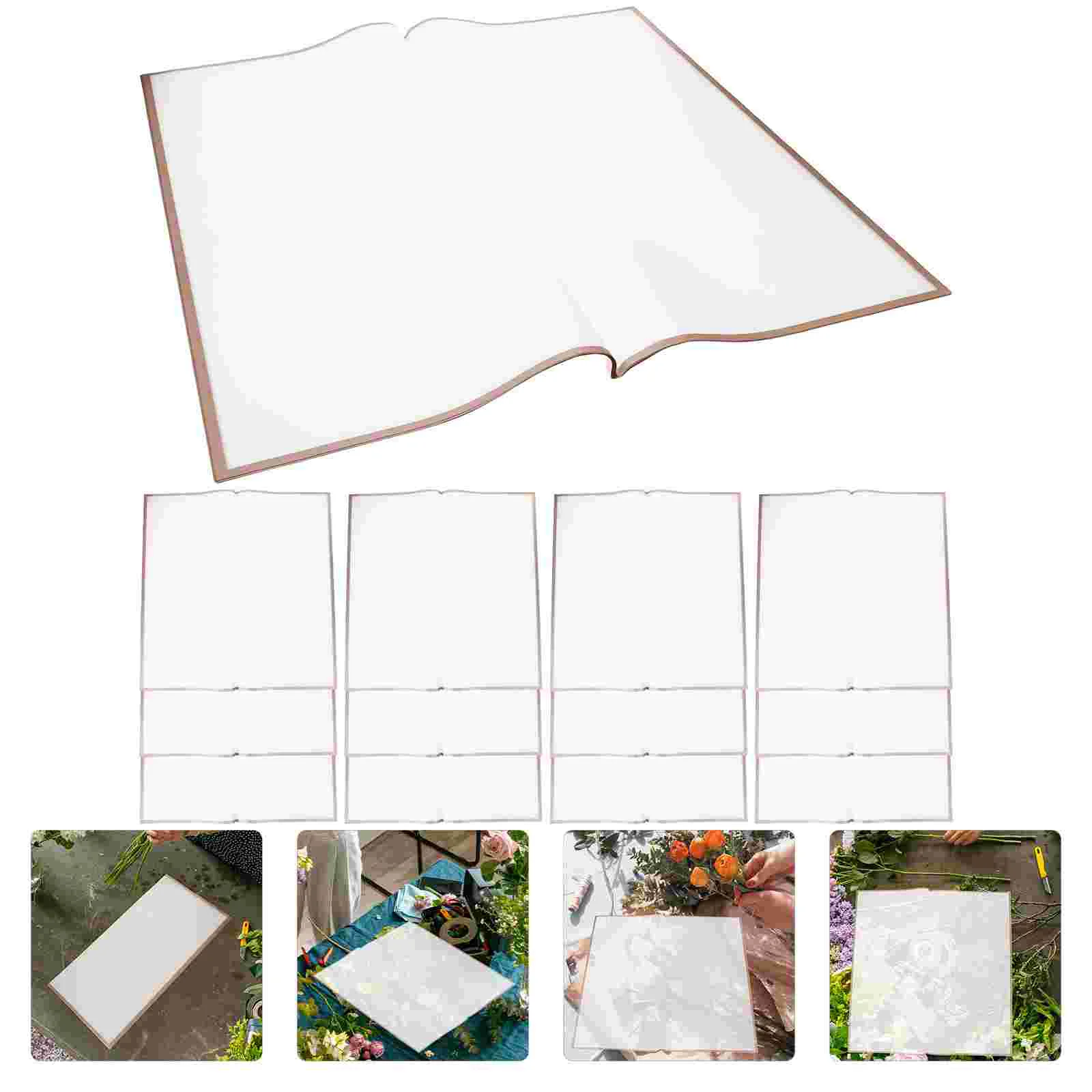 

Gold-edged Wrapping Paper Floral DIY Bouquet Material Flower Crafting Materials