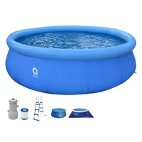 4.50m x1.22m inflatable swimming pool sets 17813US piscinas intex including filter pump and ladder Round Frame Steel Swim