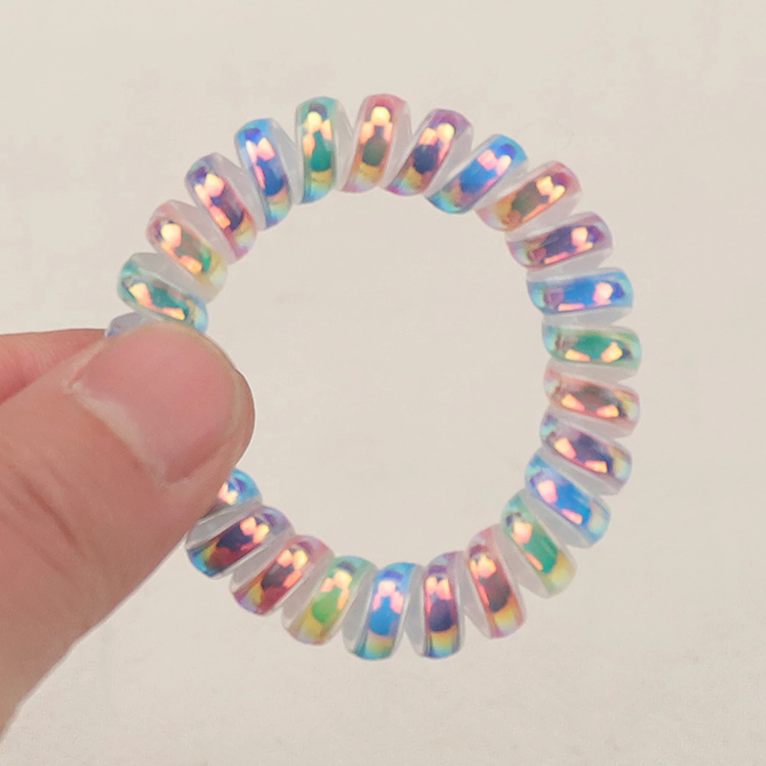 Модный блестящий телефонный шнур резинки для волос спиральные женщин и девочек