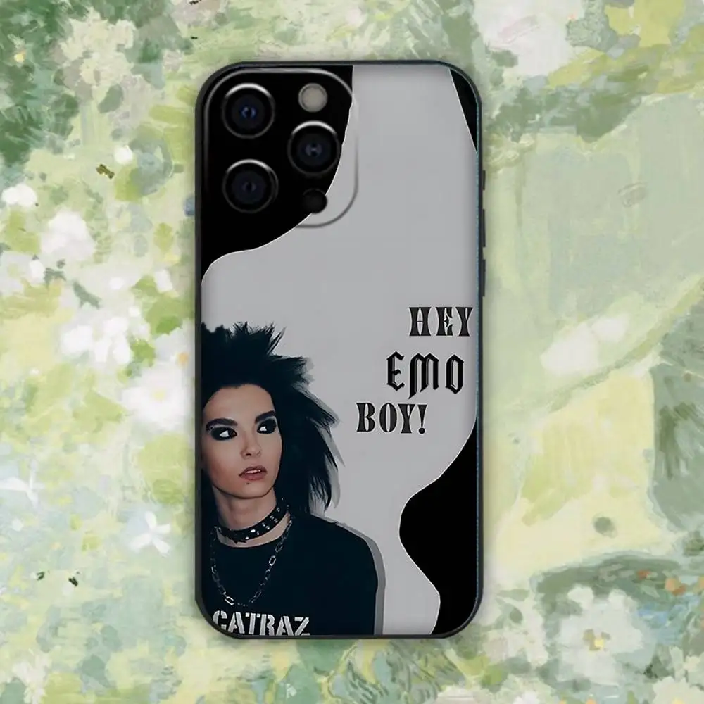 Фото Чехол для телефона Tom Bill Kaulitz Tokio Hotel для iPhone 16e,16,15,14,13,12,11,Pro,X,XS,Max,XR,Plus,Mini Soft Black Cover №3