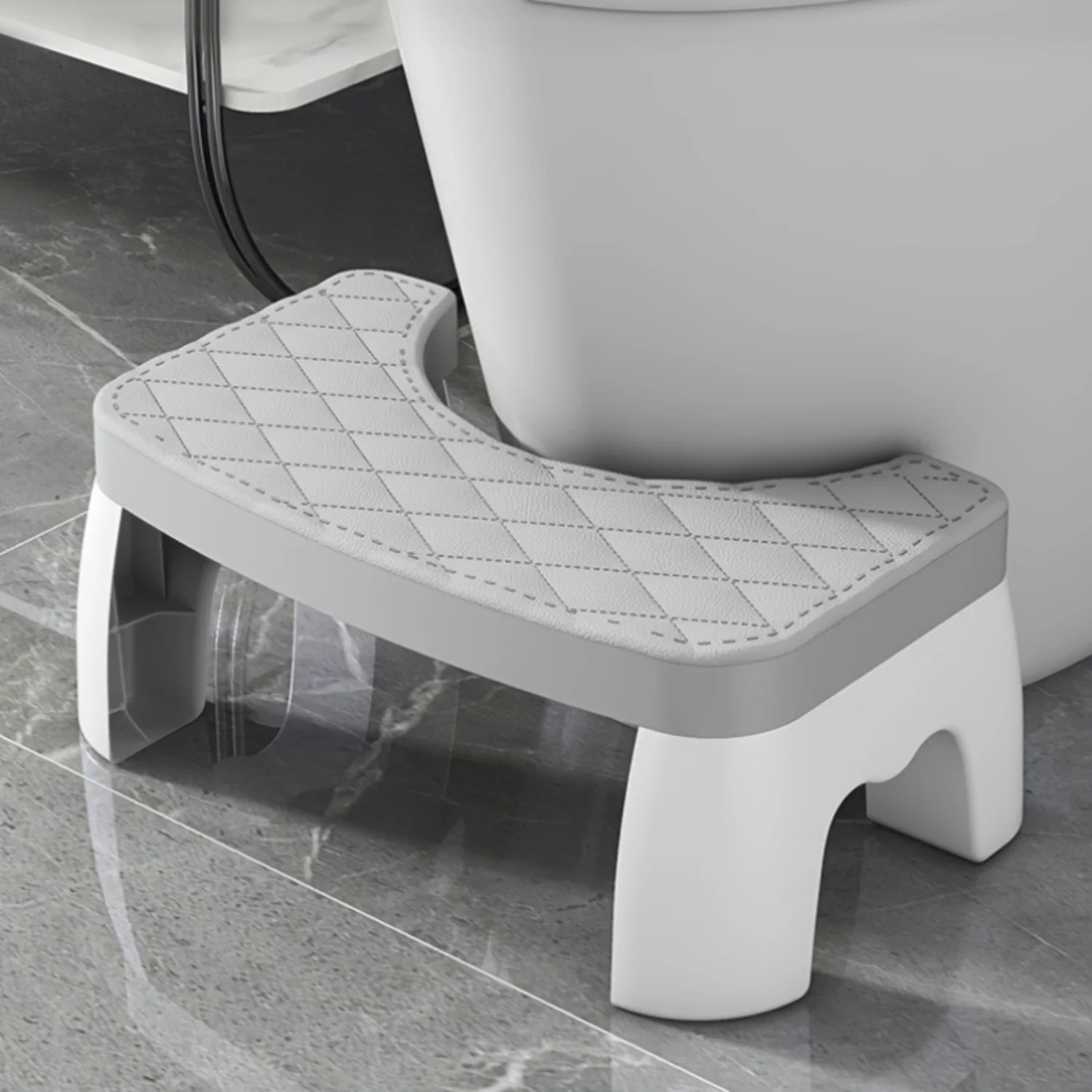1pc Non-Slip Plastic Toilet Step Stool for Adults - Waterproof Bathroom Squat Potty Comfort Design Foot Rest Squatty Ped