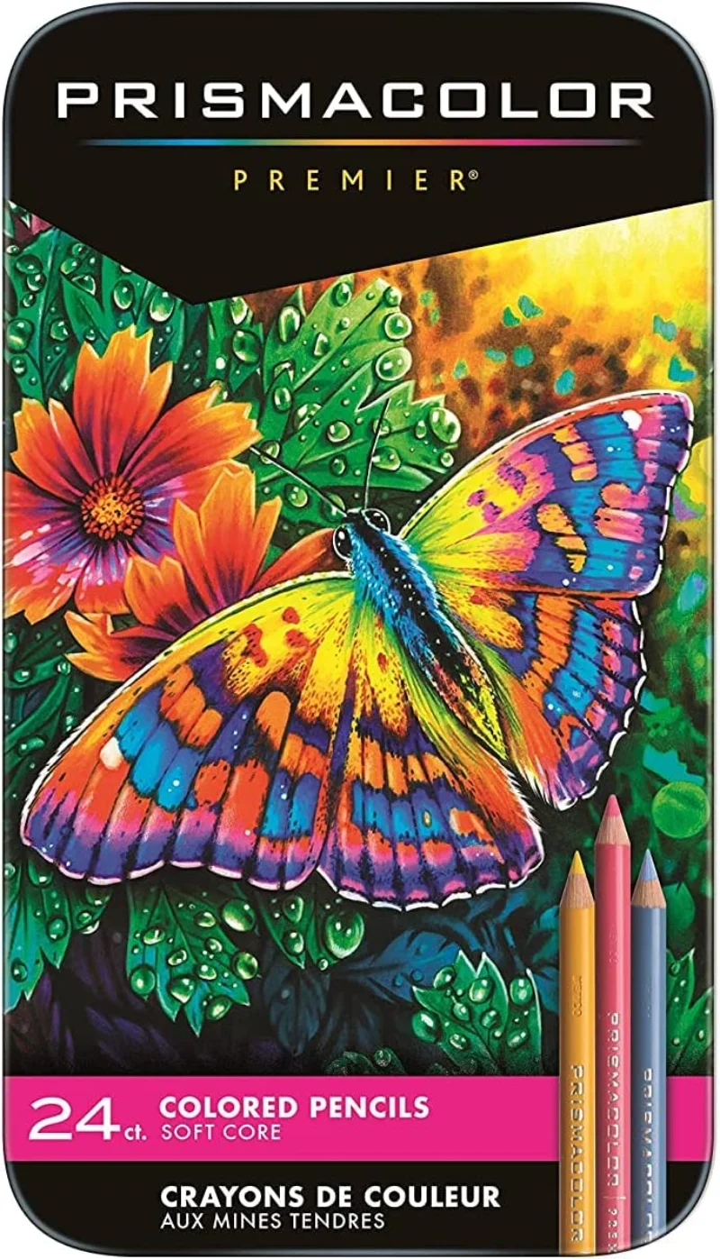 Prismacolor Premier Colored Pencils, Soft Core, 24 Pack Arti