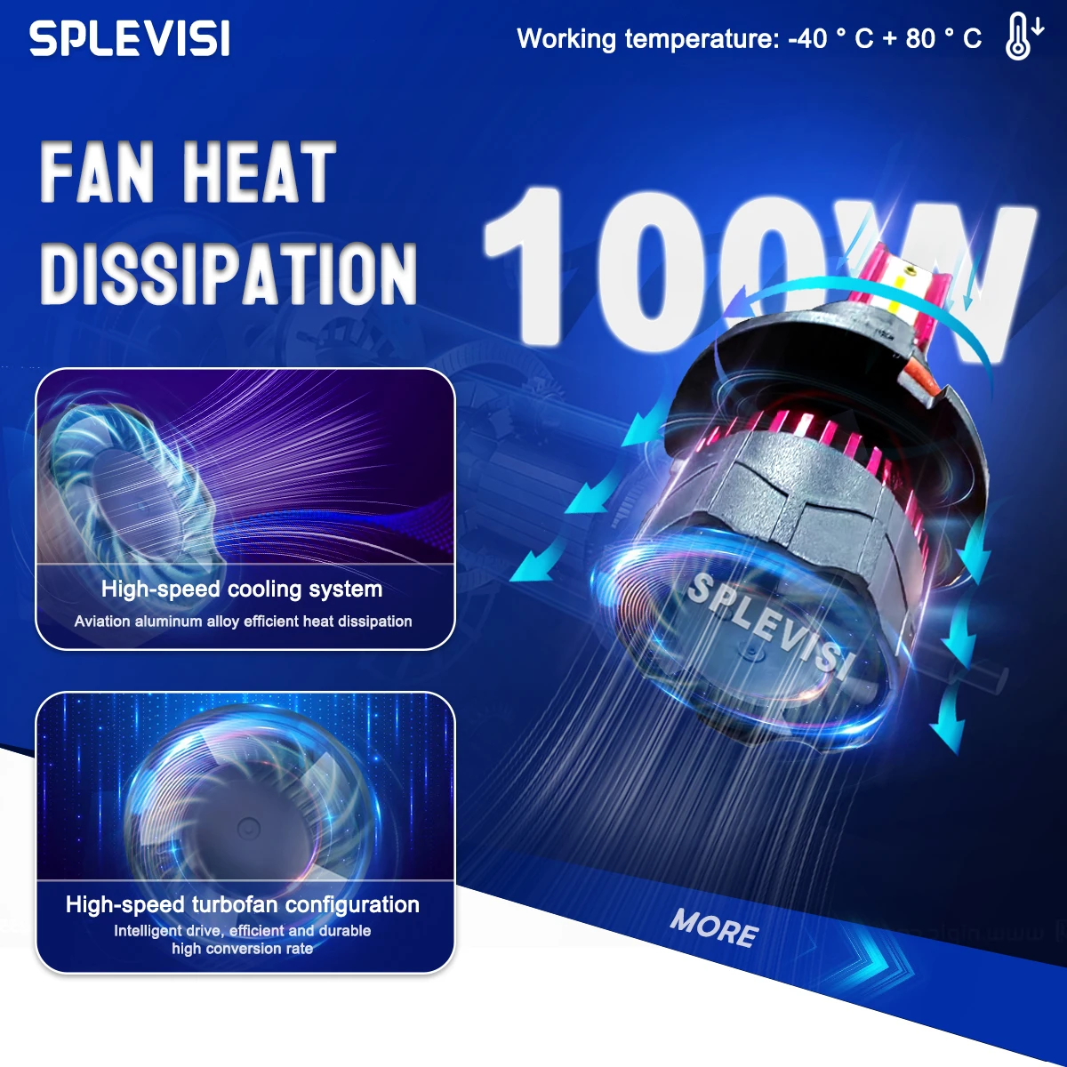 SPLEVISI 9007/HB5 светодиодный фары лампы дальнего и ближнего света чистый белый 12-24 В