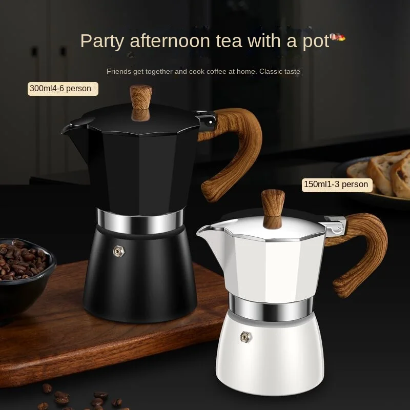 

European Cold Brew Coffee Filter Cup Appliance Household Electric Coffee Pot Set Single-Valve Moka Pot Hand-Brewed Coffee Pot