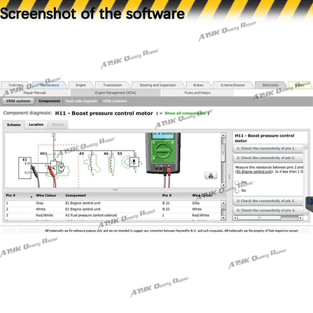 Электрические схемы автомобиля Vivid Workshop Data 2018.01 управление двигателем