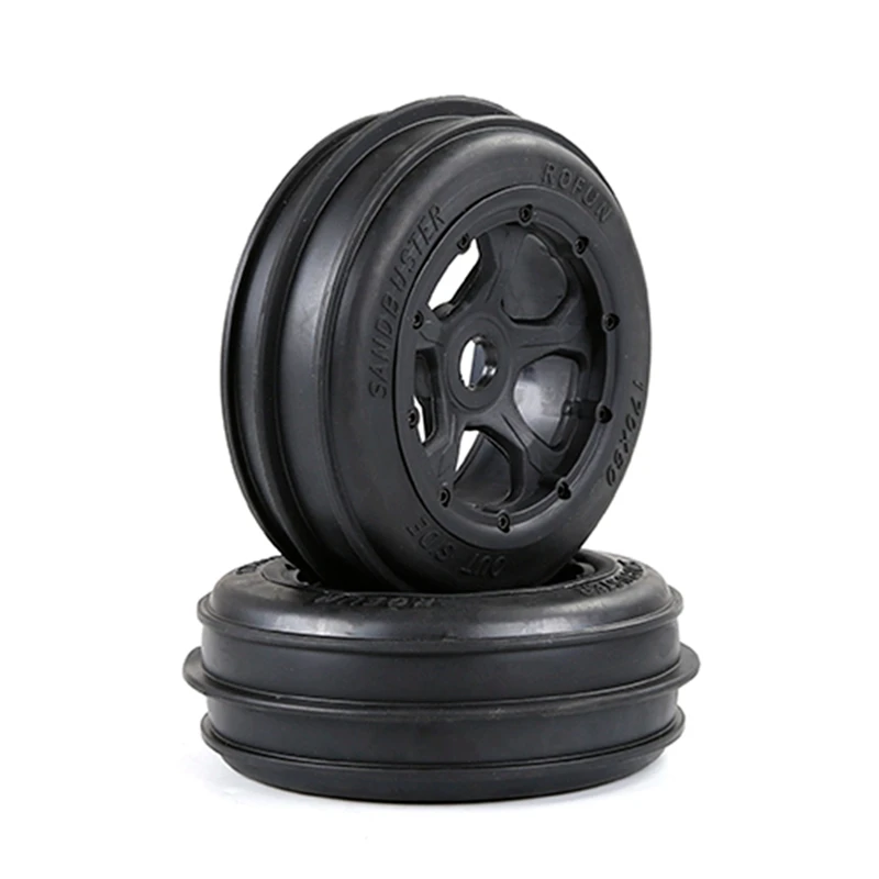 

New 2Pcs Front Sand Paddles Desert Wheels Tires For 1/5 HPI ROVAN ROFUN KM BAJA 5B Rc Car Parts