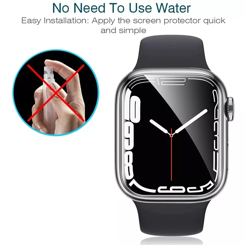 Screen Protector Film For Apple Watch 8 7 6 SE 5 4 3 2 Clear Full Protective Film for iWatch  49mm 42mm 45mm 41mm 40mm 44mm