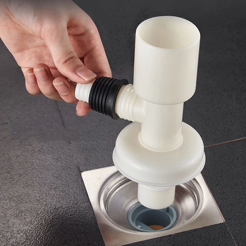 Тройник для слива пола соединитель дренажная труба стиральной машины двойной