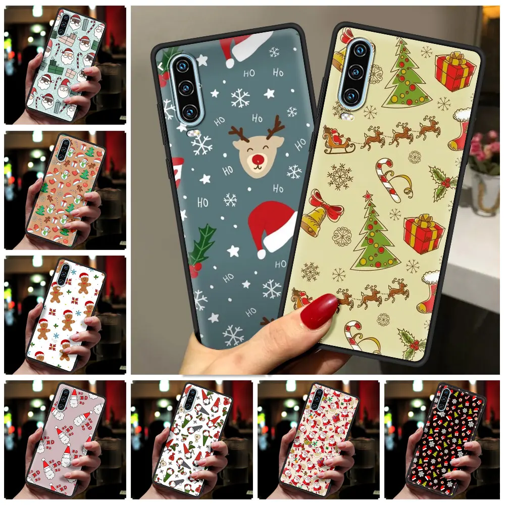 

Christmas Santa Claus Case For Huawei P50 P40 P30 Lite E P20 Pro Y9 Y7 Y6 2019 P Smart 2021 Z Y6p Y7a Y9s Phone Cover Coque Soft