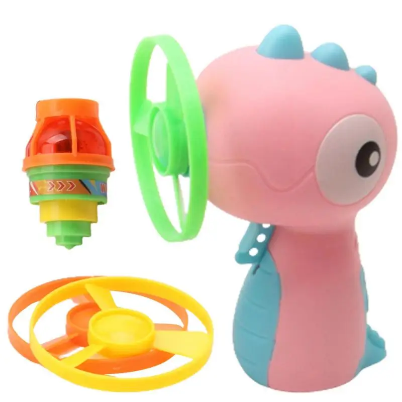 

Пусковое устройство с летающим диском, игрушка в форме динозавра, пусковое устройство с летающим диском для гироскопа, ловим и излучаем дис...