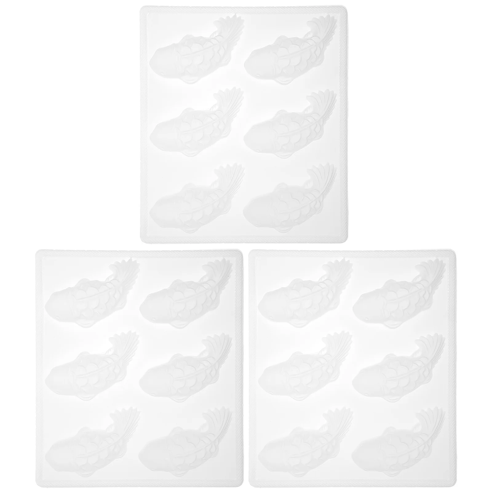 

3 Pcs 3d Bakeware Pans Fish- Shaped Cake Jewelry Resin Molds Silicone Biscuit Moulds Aluminum Alloy Cake Silicone Bakeware