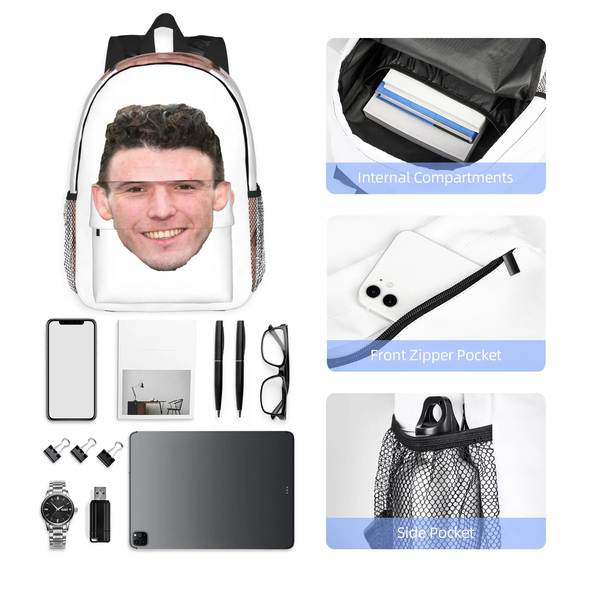 Фото Рюкзак John McGinn Aston Villa Hibs Hibernian Scotland Super John McGinn, горячая распродажа, повседневный рюкзак, сумка для книг, сумка через плечо, школьная сумка №1