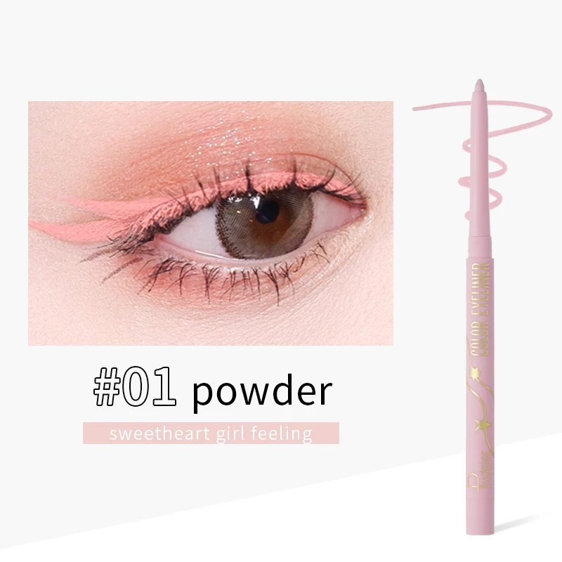 Three Scouts 18 Color Eyeliner Waterproof Gel Eye Liner Pencil No Smudging Makeup Cosmetics For Charm Colored Eyes Cosmetics Pen