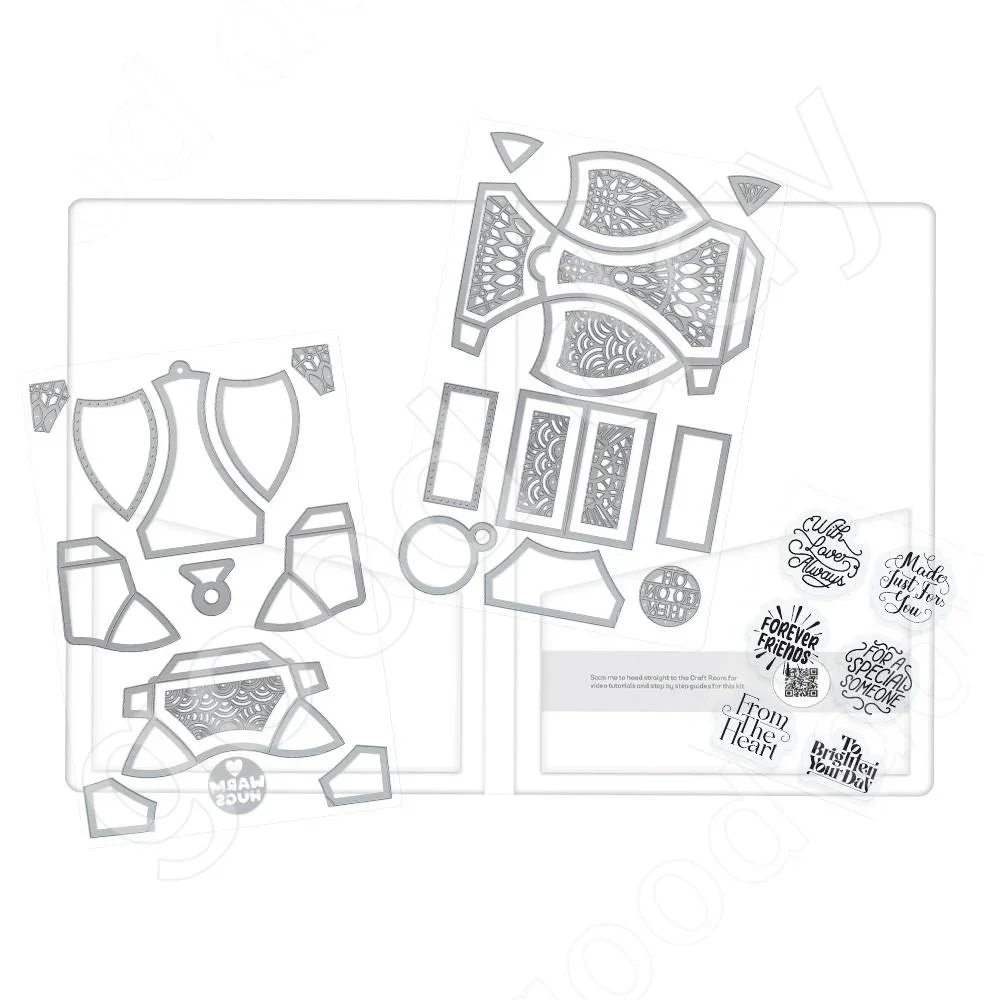 Chamfered Подарочная коробка металлические штампы и прозрачные Сделай Сам