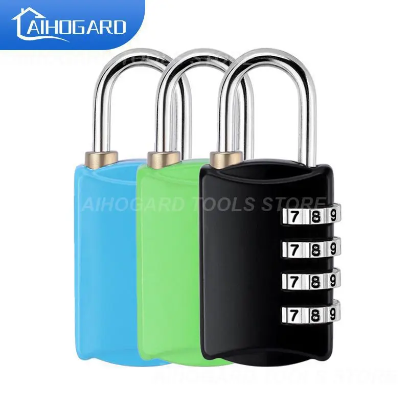 

1PC Password Lock Padlock Luggage Travel Suitcase Toolbox Gym Locker Metal 4 Digit Password Lock 5 Colors Anti-theft Tool