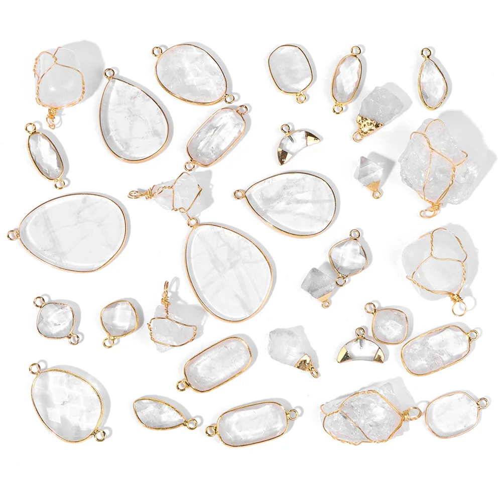 Натуральные кристаллы рейки подвеска Очаровательные Белые Исцеляющие