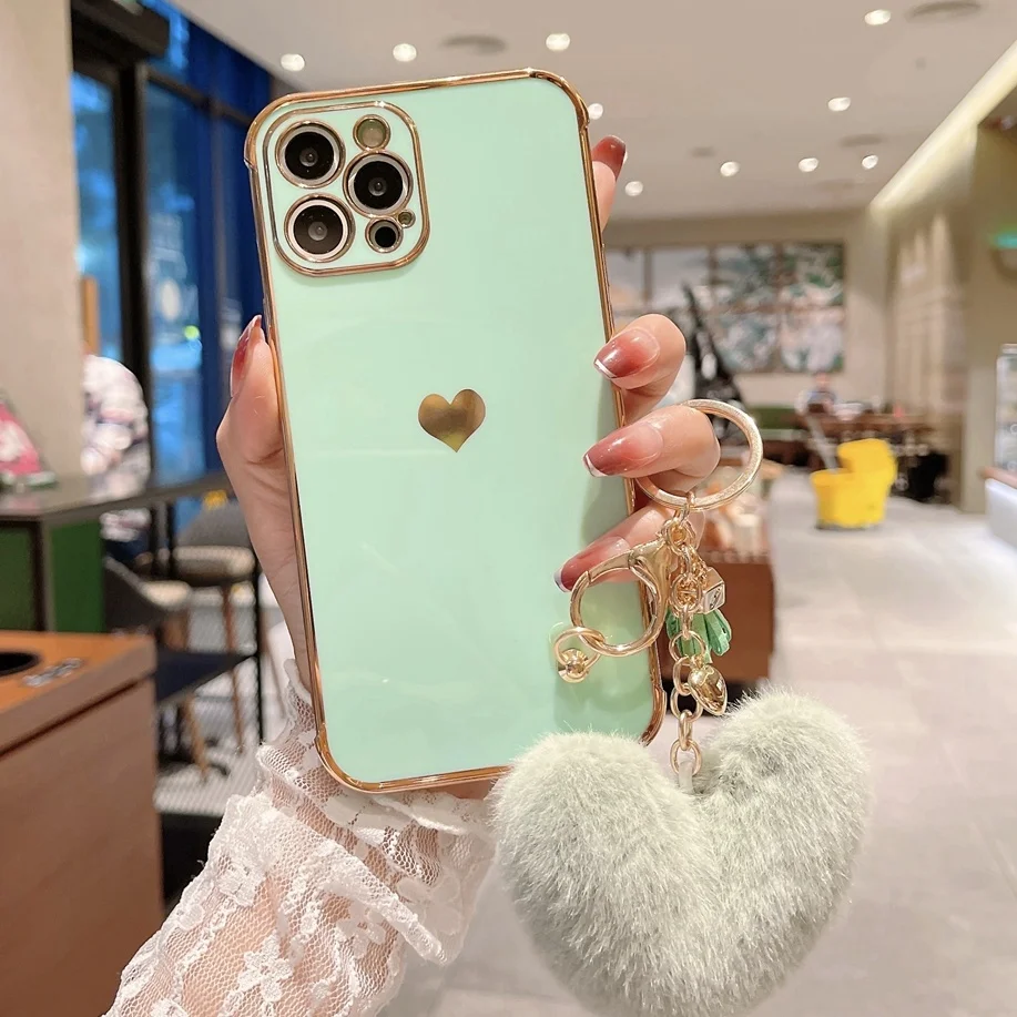 Гальванизированный ударопрочный чехол для IPhone цепочка ключей подходит моделей XS