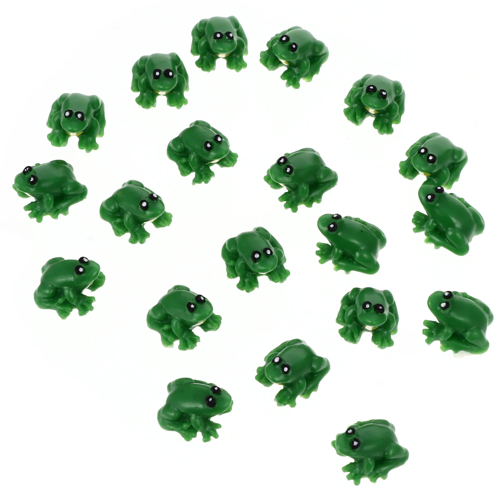 

20 Pcs Resin Frog Outdoor Playset Frogs Suite Landscape Adornment Decor Micro Ornament Crafts Statue