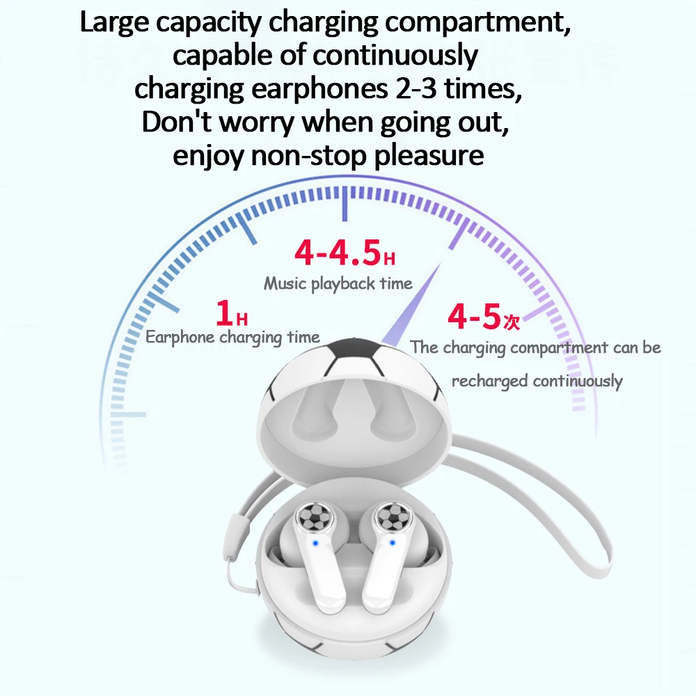 Беспроводные наушники Tws с поддержкой Bluetooth 2024 дюйма