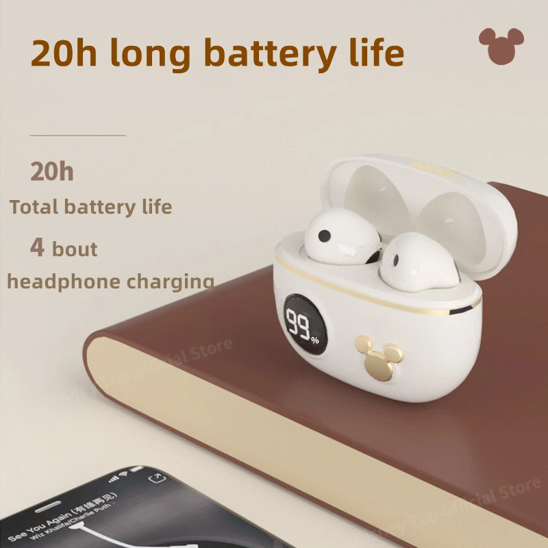 

Оригинальные наушники Disney P88 TWS Bluetooth 5.2 беспроводные наушники спортивные шумоподавляющие наушники умное сенсорное управление 2022 Новинка