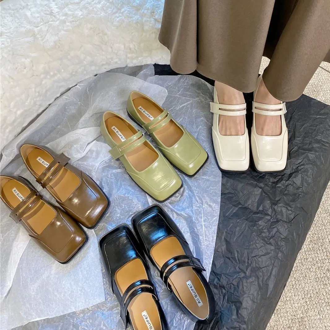 

Женские мокасины на низком каблуке, с квадратным носком, в западном стиле