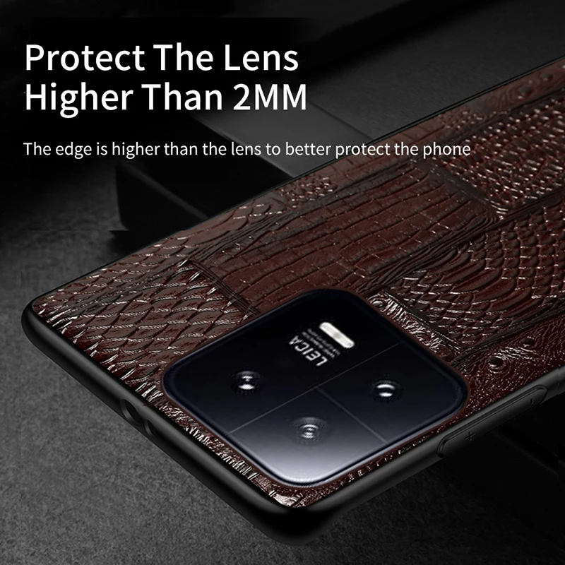 luxury Leather Phone Case For xiaomi 13 12 11 10 9 Pro 12s 12x 10t 9t 12 11 Lite 11 12 Ultra ​Crocodile stripe Back cover case