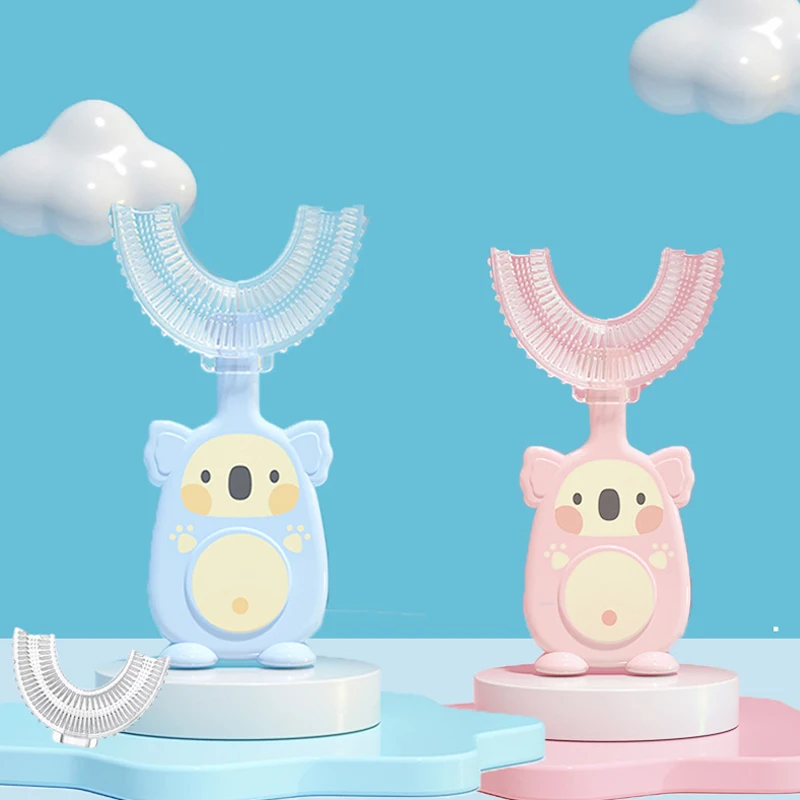 Новинка Лидер продаж детская умная U-образная зубная щетка 360 градусов с