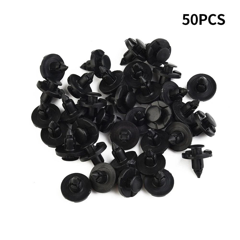 

50pcs Fender Bumper Push-Type Retainer Rivet Car Plastic Rivet Fasteners Interior Bumper Fender Fixing Clips Cover Universal