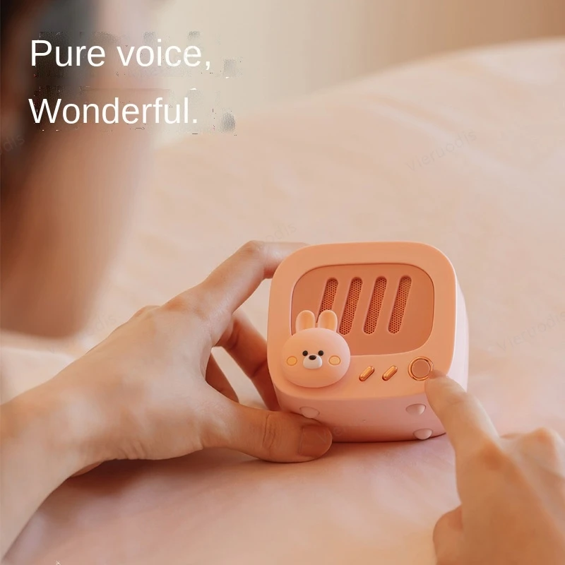 

Милая Bluetooth-Колонка в виде кролика медведя для девочек, подарок, уличная портативная ретро-колонка