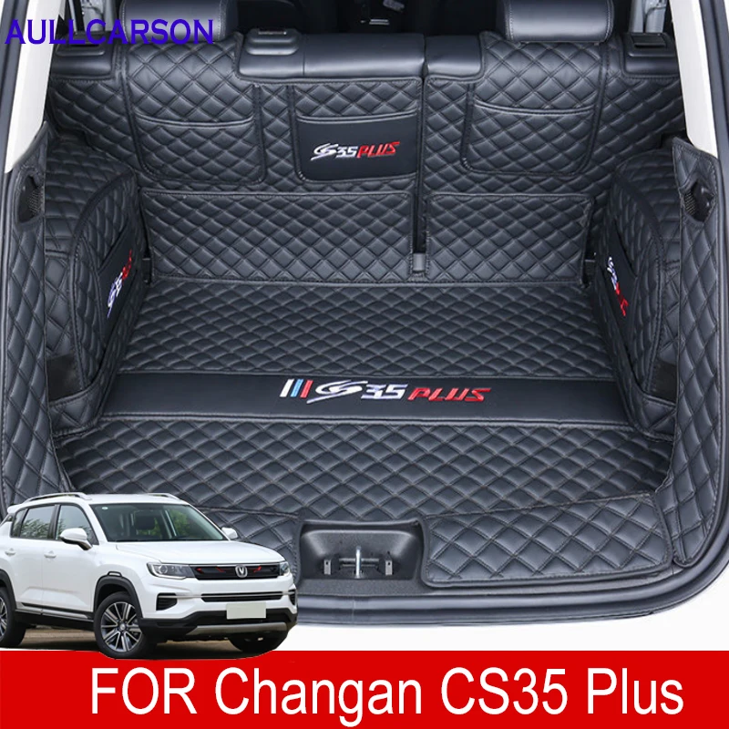 

Кожаный Прочный Коврик для багажника Changan CS35 Plus, ковры для багажника, аксессуары для украшения заднего интерьера, полное покрытие