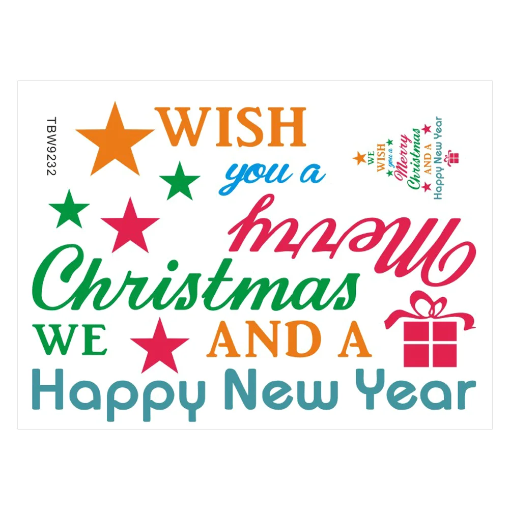 

Wall Decals Stickers Window Treatment New Year Sticker Home Decoration Decor Decorative